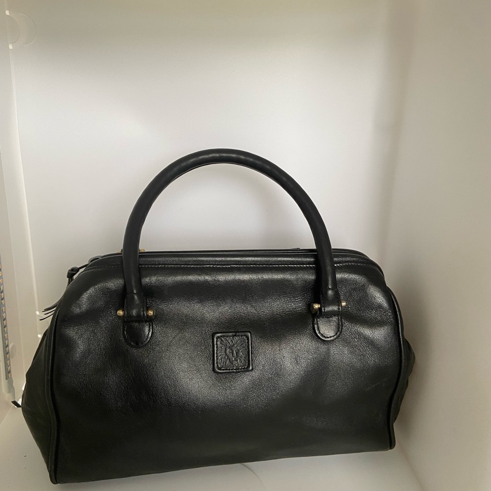 ANNE KLEIN vintage,  leather satchel purse